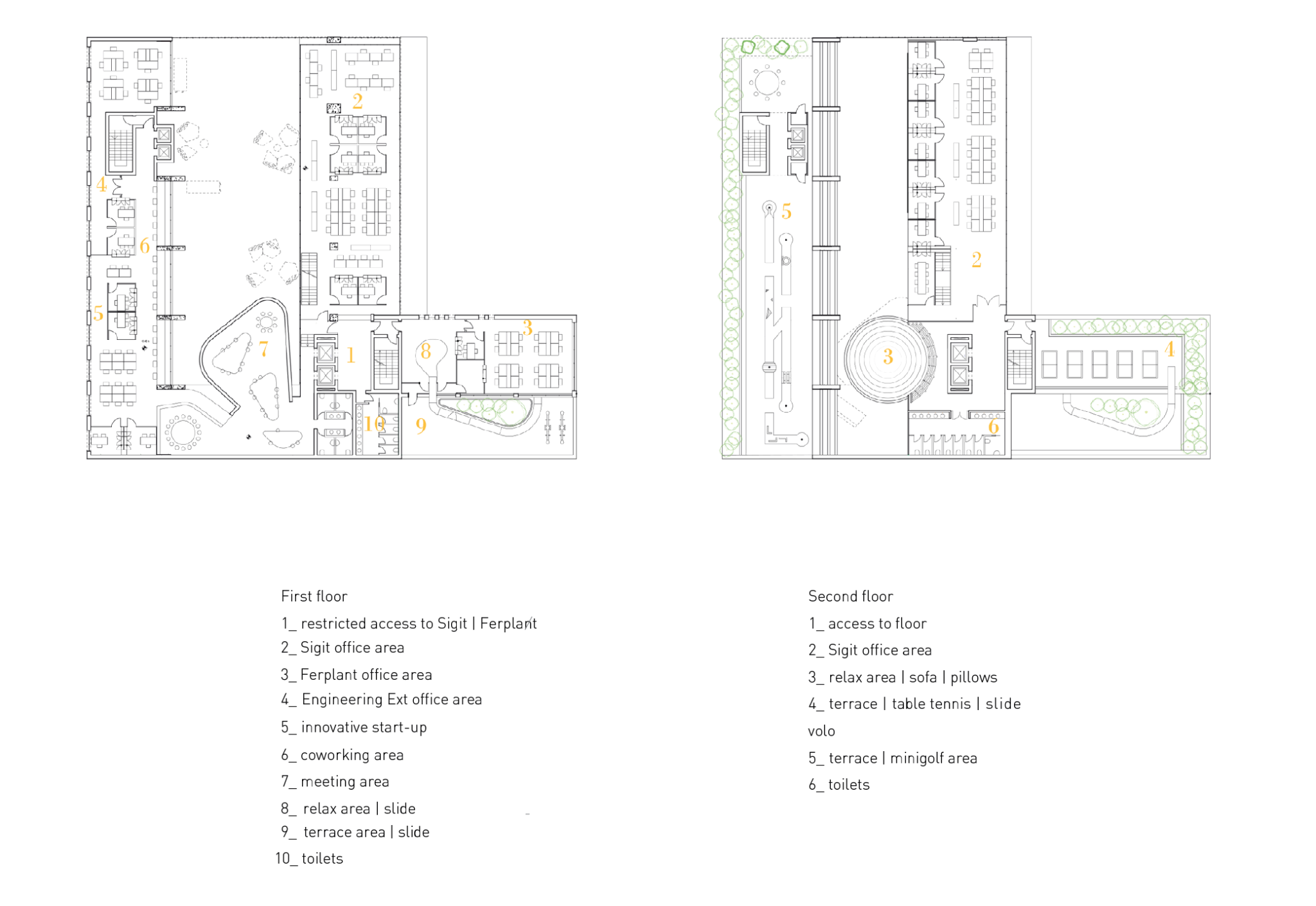 First and Second floor