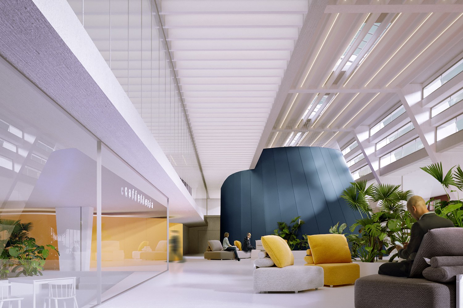 View of the rotary-press room