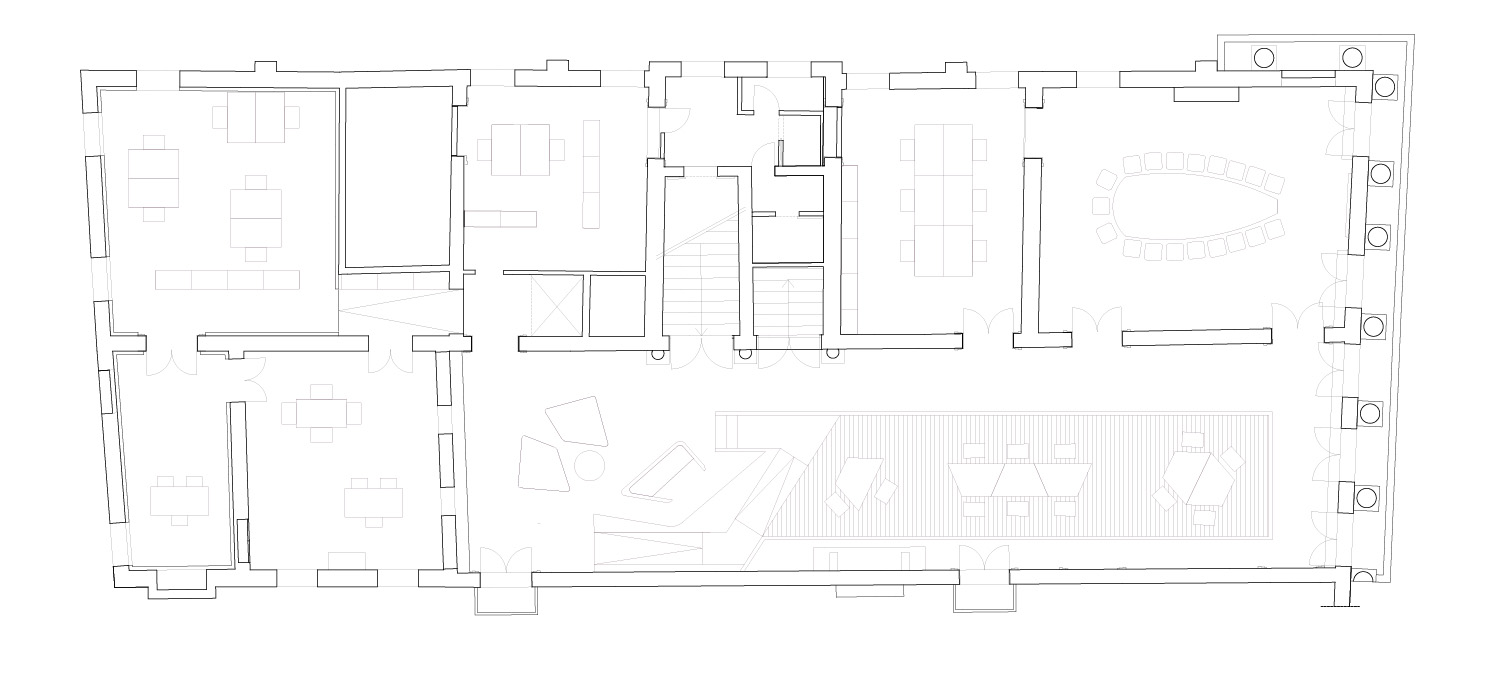 Pianta architettonica del primo piano, Fondazione Venezia