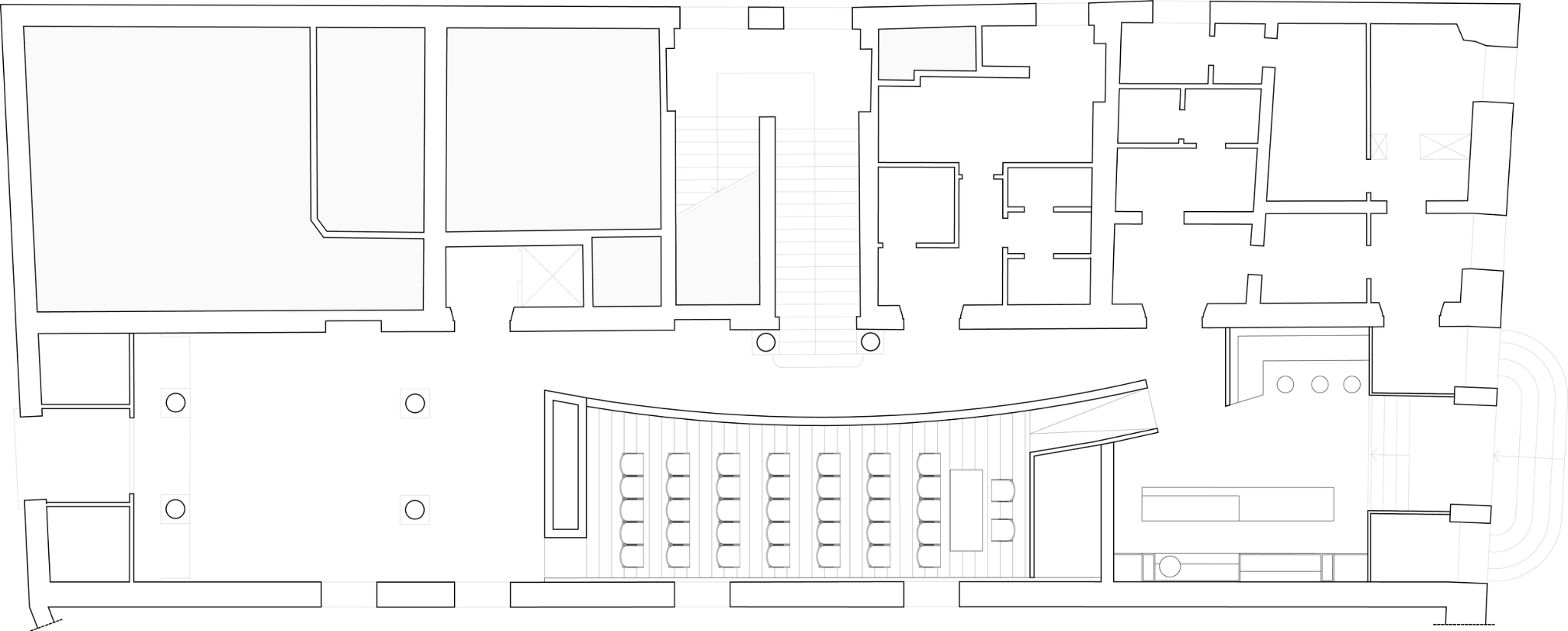 Pianta architettonica del piano terra di Palazzo Flangini, Venezia
